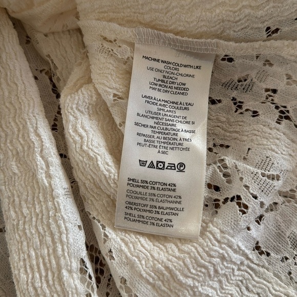 Free People- Stacey Lace Top S - Picture 9 of 10